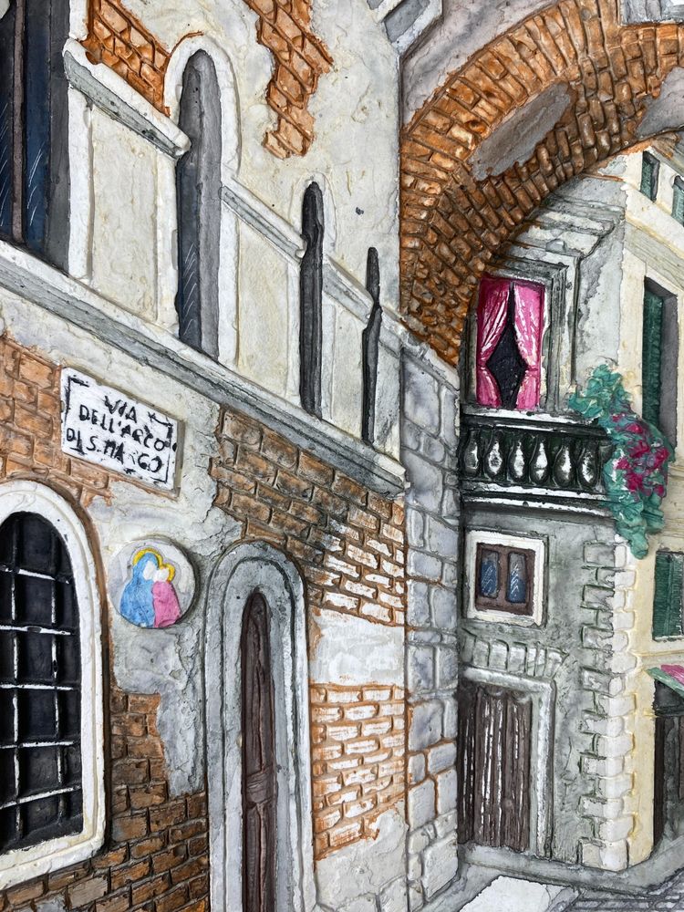 "La vie d'Italia" Peinture sur céramique, Maurizio Rizzo et Massimo Farè