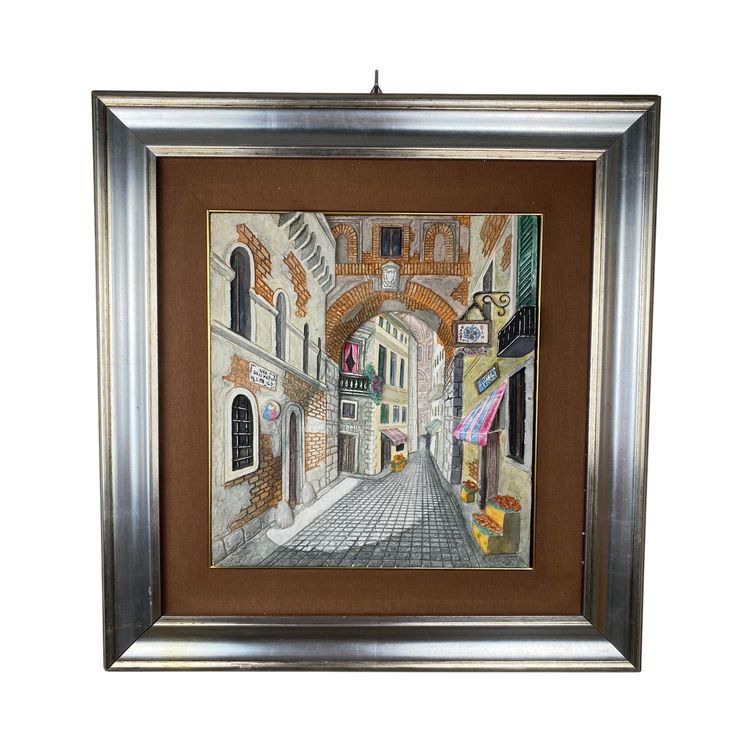 "La vie d'Italia" Peinture sur céramique, Maurizio Rizzo et Massimo Farè