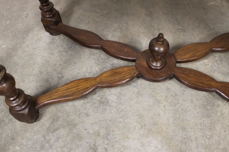Table à écrire bureau de style Louis XIV époque 18ème en bois fruitier et marqueterie
