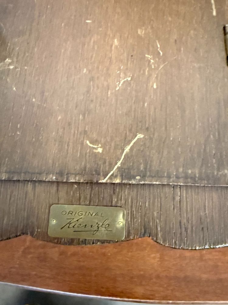 Horloge de table/cheminée ancienne Kienzle art Deco 1930, 46x23x16cm