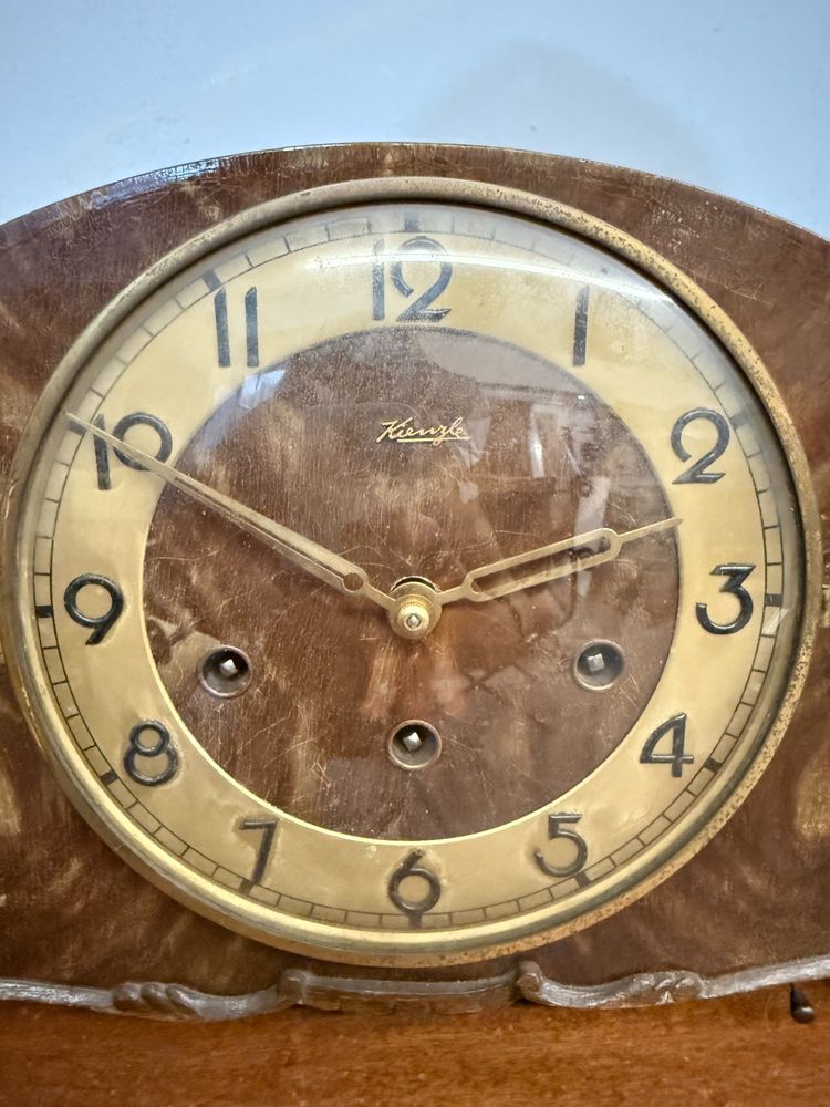 Horloge de table/cheminée ancienne Kienzle art Deco 1930, 46x23x16cm