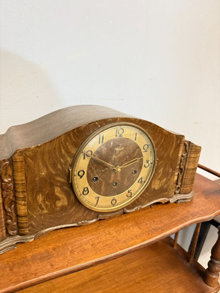 Horloge de table/cheminée ancienne Kienzle art Deco 1930, 46x23x16cm