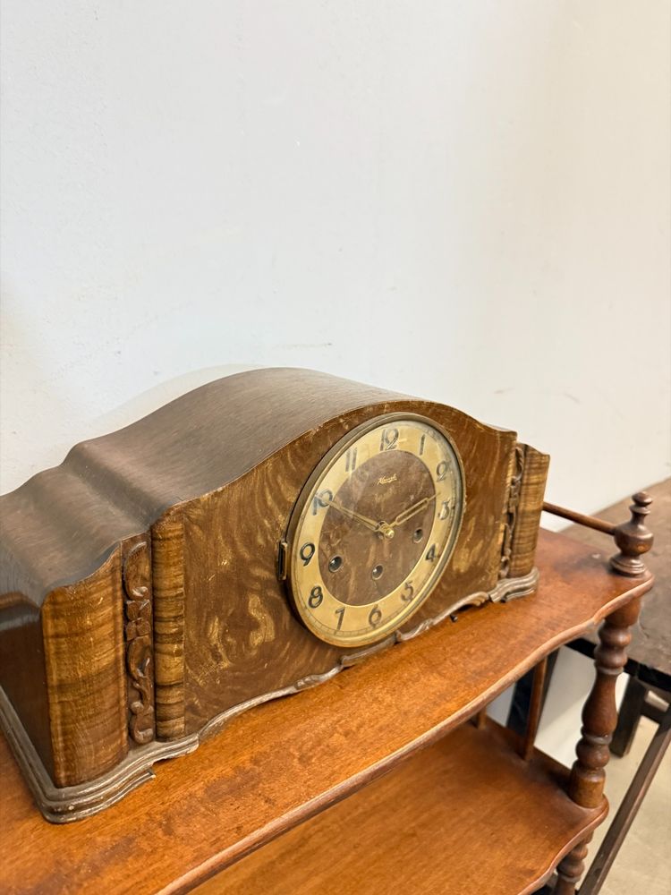 Horloge de table/cheminée ancienne Kienzle art Deco 1930, 46x23x16cm