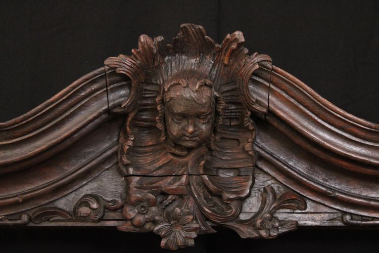 Grande libreria in rovere, Luigi XV, riutilizzata dal XVIII secolo