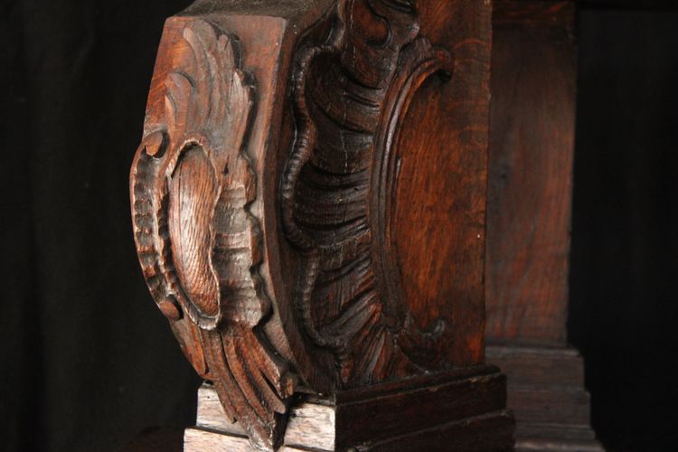 Grande libreria in rovere, Luigi XV, riutilizzata dal XVIII secolo