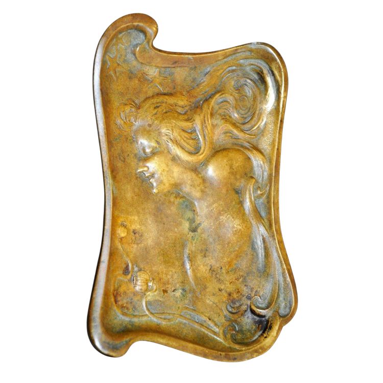 Art-Nouveau period bronze pocket organizer