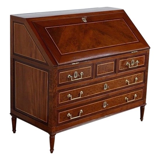  Louis XVI Scriban chest of drawers in mahogany and precious wood - 18th century