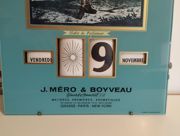 Calendrier perpétuel de Gerrer  sur le thème du parfum