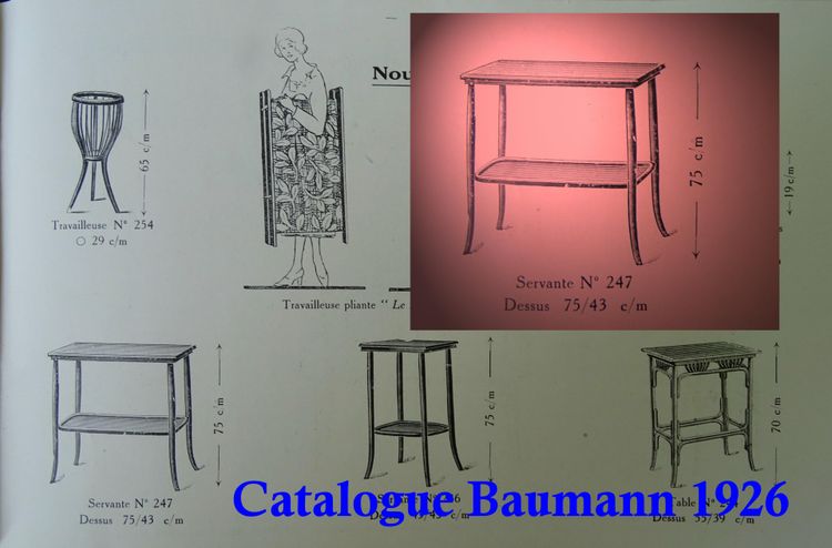 Table d'appoint dites "servante" par Baumann 1926