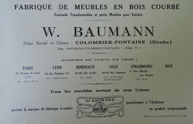 Table d'appoint dites "servante" par Baumann 1926