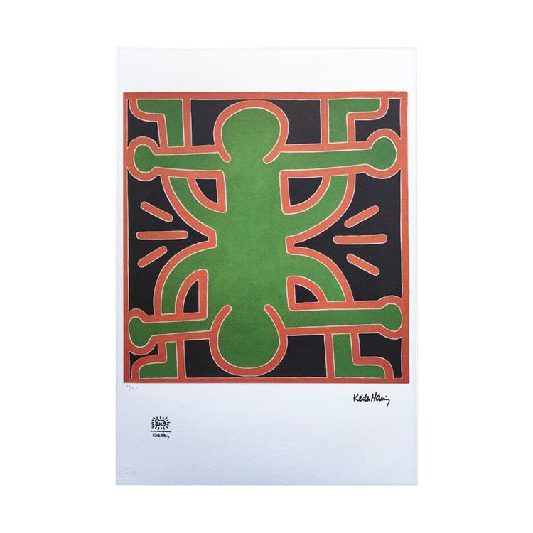 1990 Superbe lithographie Keith Haring à édition limitée