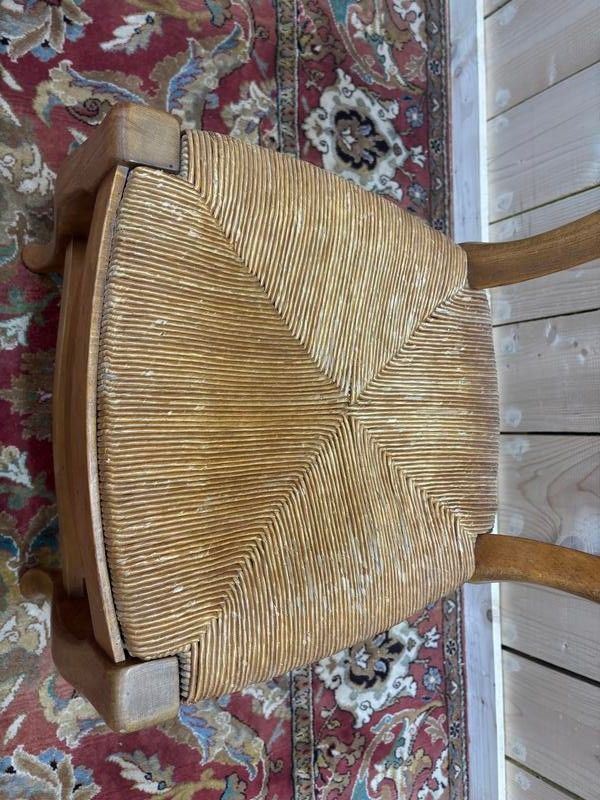Série de 6 chaises paillées Louis Philippe 