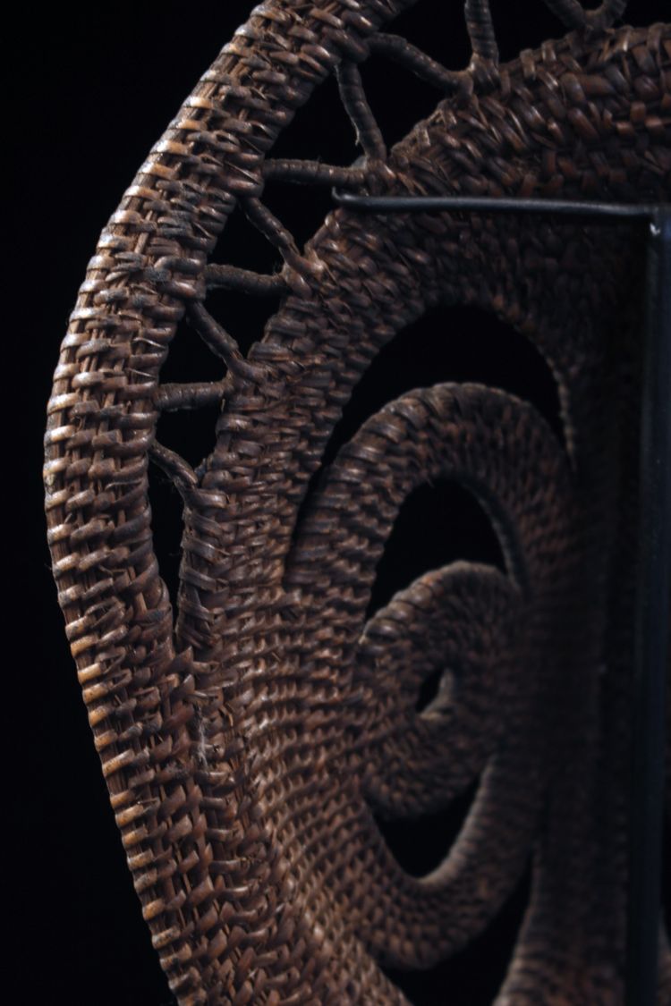 Yamswurzelmaske, Stammeskunst, Ozeanische Kunst, Korbflechterei, Papua-Neuguinea, Ozeanische Kunst, 26 cm