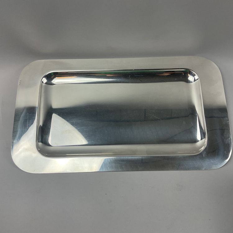 Piatto da portata rettangolare placcato in argento in stile Art Déco