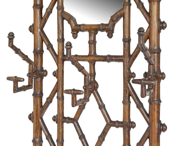 Bamboo style cast iron coat rack by Deville Pailliette & Cie Fondeur, Charleville Ardennes