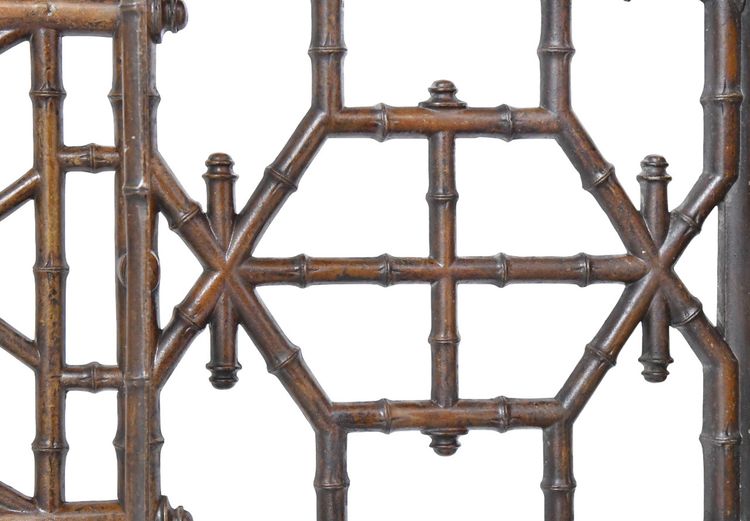 Bamboo style cast iron coat rack by Deville Pailliette & Cie Fondeur, Charleville Ardennes