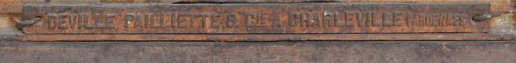Bamboo style cast iron coat rack by Deville Pailliette & Cie Fondeur, Charleville Ardennes