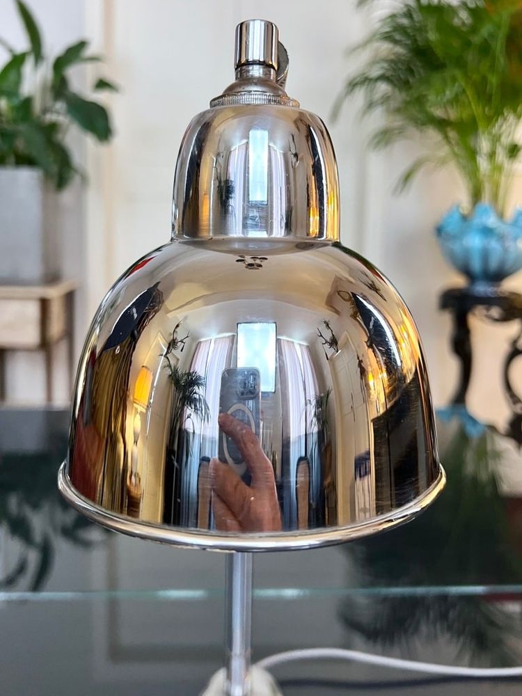 Lampe De Bureau Vintage Métal chromé - Atelier Design Industriel XXe siècle