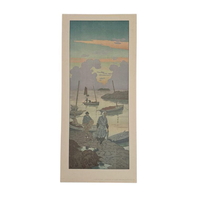 Litografia di Henri Rivière La Féérie des Heures - Le Crépuscule
