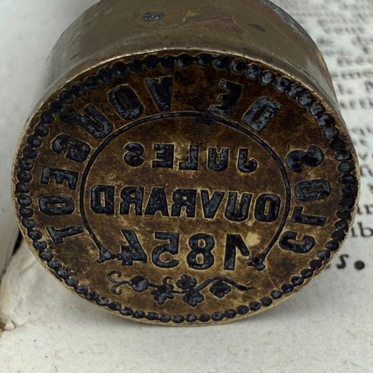 Cachet Clos de Vougeot Jules Ouvrard 1854