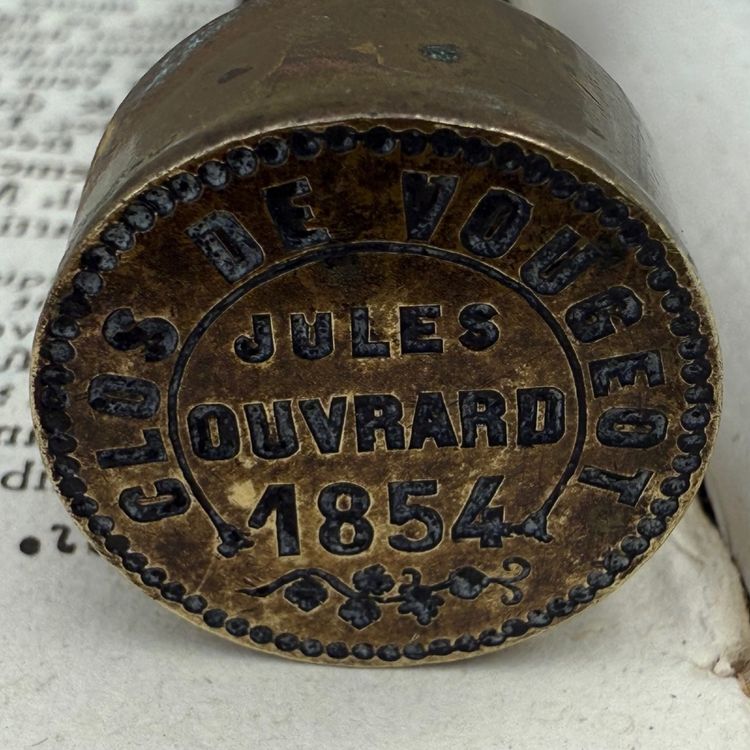 Cachet Clos de Vougeot Jules Ouvrard 1854