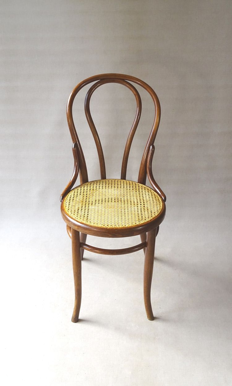 Thonet-Stuhl Nr. 18 Sitzfläche aus Rohrgeflecht, Ca 1890