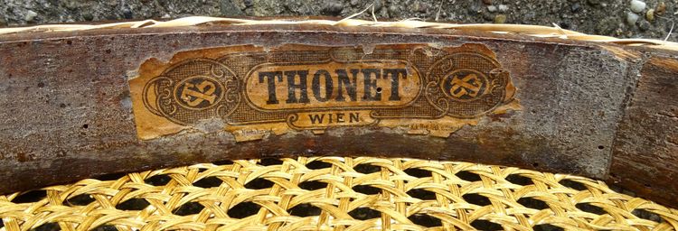 Thonet-Stuhl Nr. 18 Sitzfläche aus Rohrgeflecht, Ca 1890