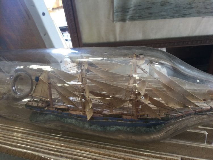 Bateau en bouteille XIXe 