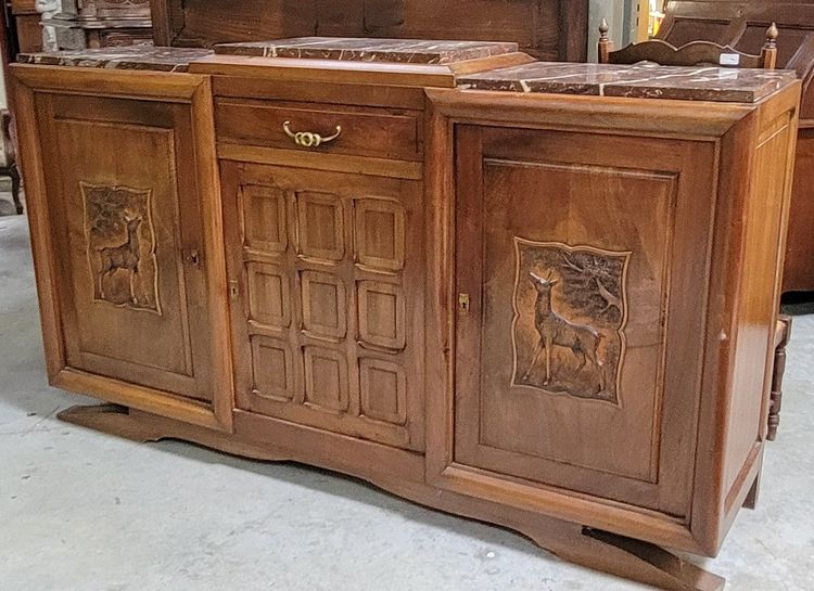 Buffet enfilade Epoche Art Deco aus Nussbaumholz