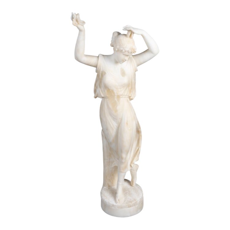 Scultura di donna in alabastro, fine XIX secolo