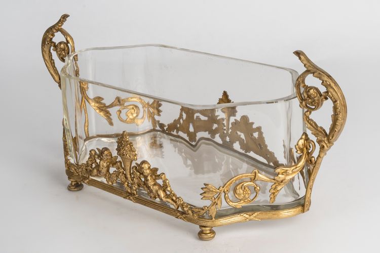 A crystal and gilt bronze garden goblet, late 19th century