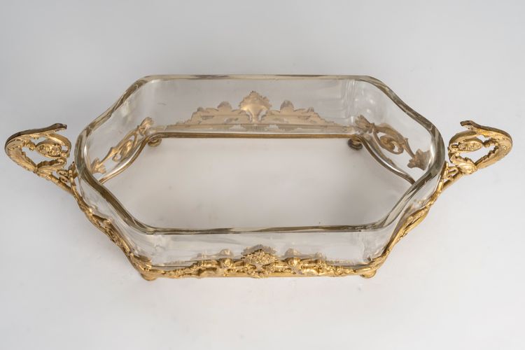 A crystal and gilt bronze garden goblet, late 19th century
