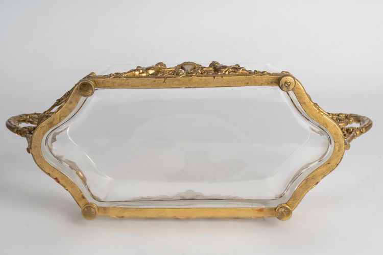 A crystal and gilt bronze garden goblet, late 19th century