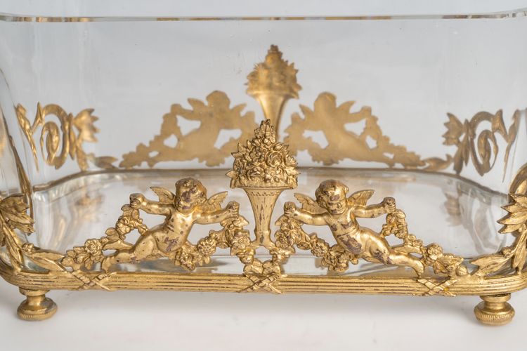 A crystal and gilt bronze garden goblet, late 19th century