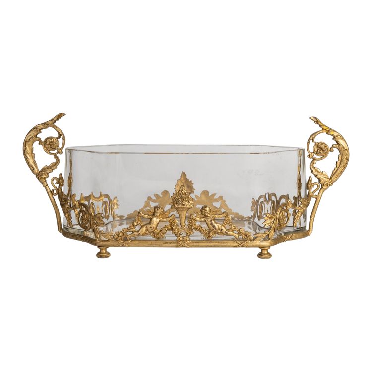 A crystal and gilt bronze garden goblet, late 19th century