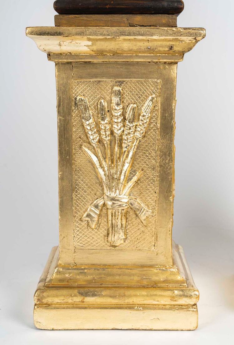 A Pair Of Carved And Gilt Wood Nubian Sculptures, early 19th Century