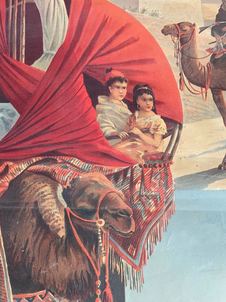 Hugo d’Alesi - La Tunisie Affiche Entoilée Voyages Circa 1892