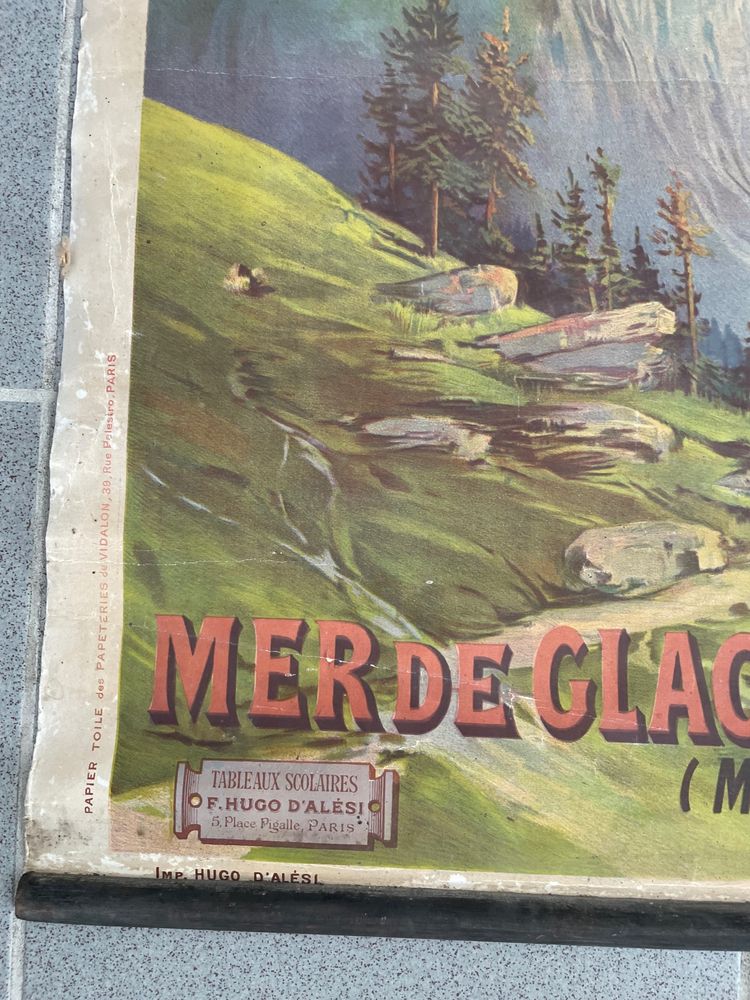 Hugo d'Alesi - Le Mont Blanc Mer de Glace Framed Travel Poster Circa 1890