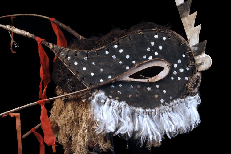 Masque de Danse, Papouasie Nouvelle Guinée, Art Premier, Art Océanien, îles Tabar, 85 cm