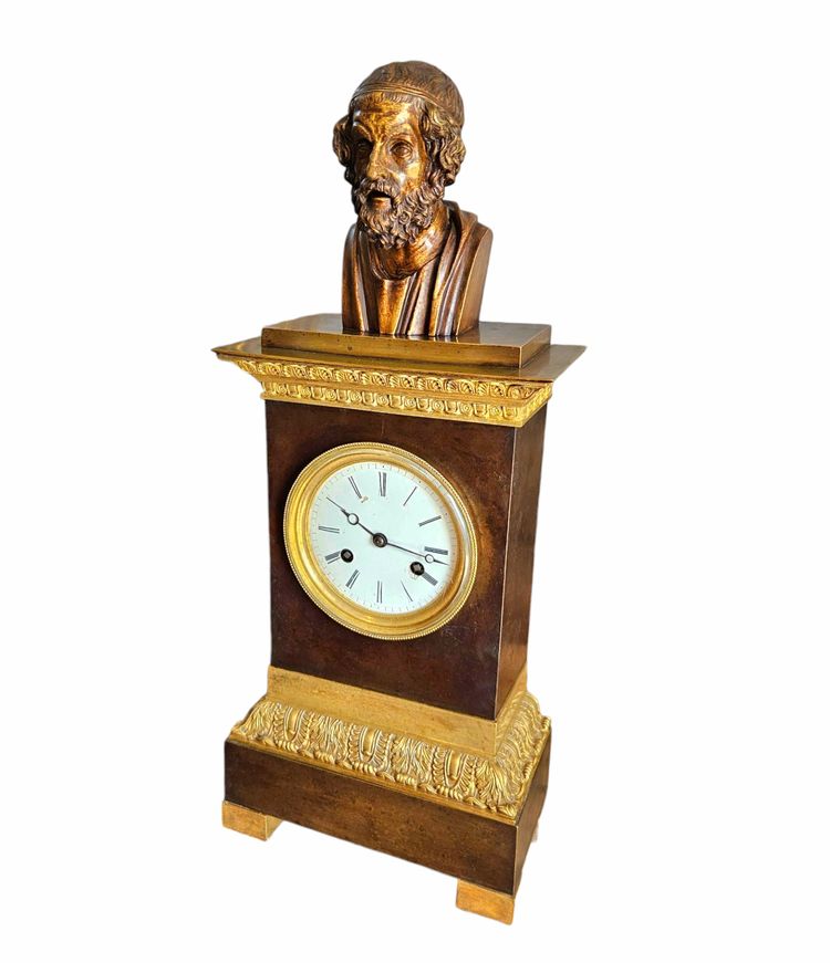 Orologio a bitta con busto di Omero 1820 ca.