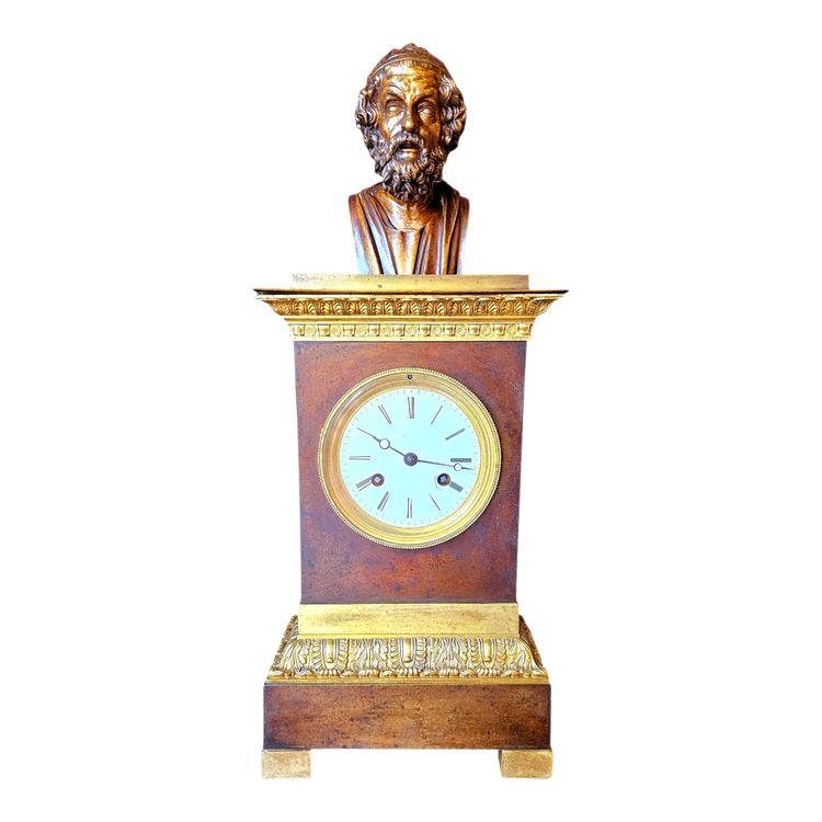 Orologio a bitta con busto di Omero 1820 ca.