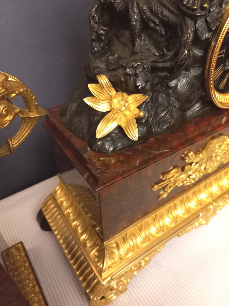 Wichtige Kamingarnitur Anfang des 19. Jahrhunderts