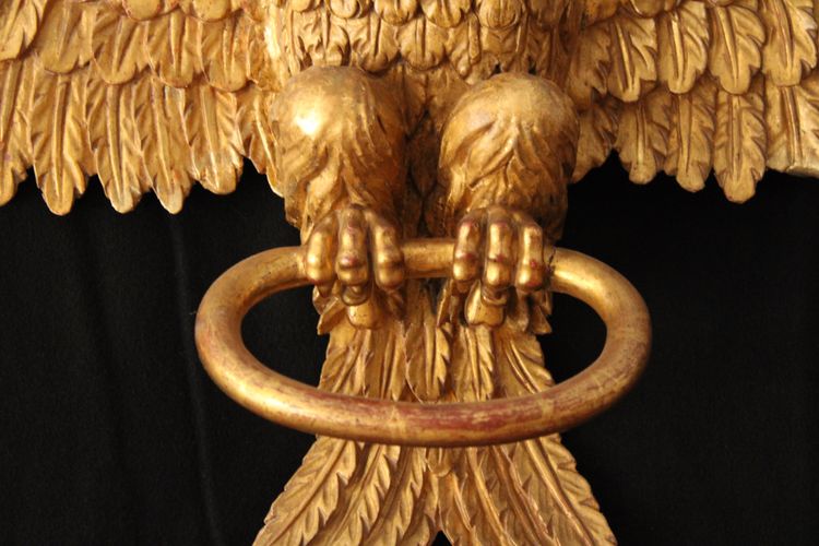 Adler aus vergoldetem Holz, erste Hälfte des 19. Jahrhunderts