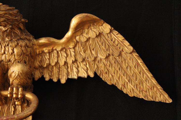 Adler aus vergoldetem Holz, erste Hälfte des 19. Jahrhunderts