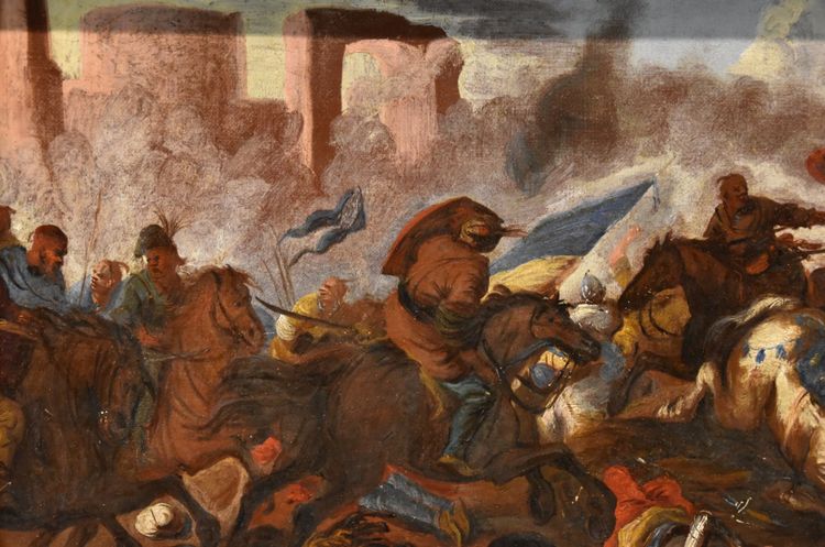Schlacht zwischen Reitern, Antonio Calza (Verona, 1653 - Verona 1725)