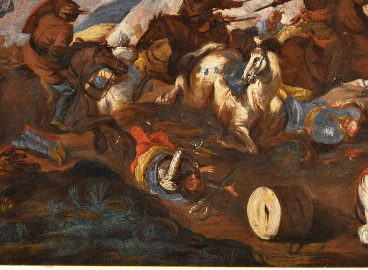 Schlacht zwischen Reitern, Antonio Calza (Verona, 1653 - Verona 1725)