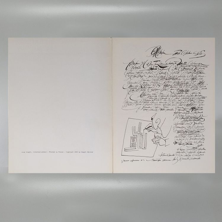 Saul Steinberg "Derriere Le Miroir" n. 157 avec quatorze lithographies de Maeght Editeur.