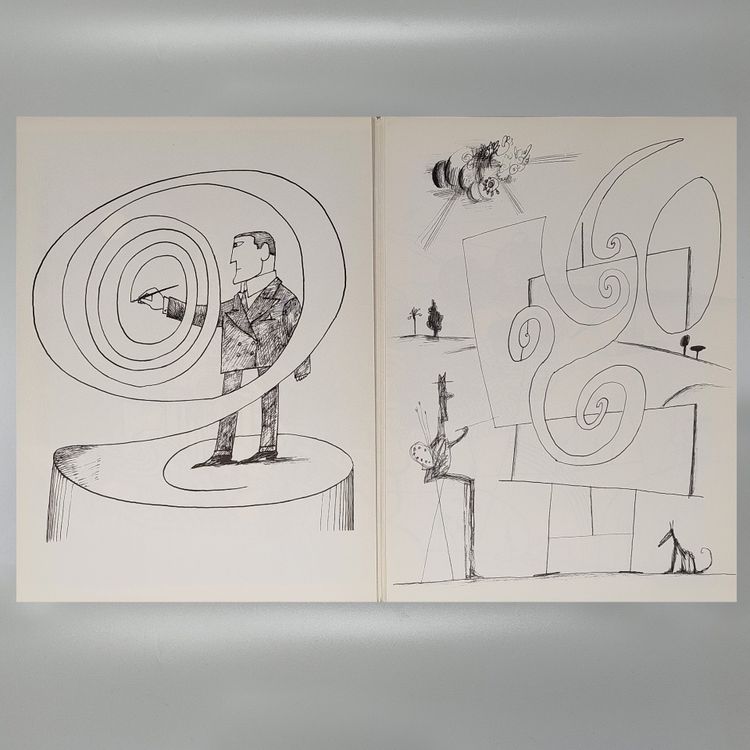 Saul Steinberg "Derriere Le Miroir" n. 157 avec quatorze lithographies de Maeght Editeur.