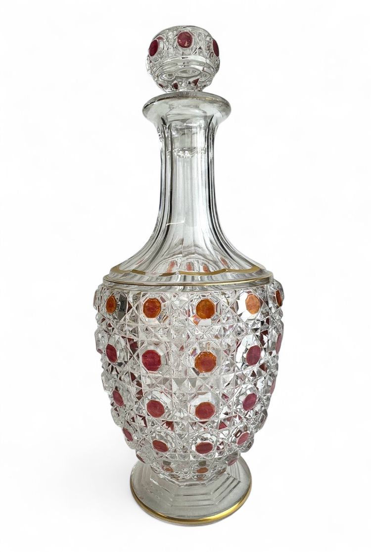 Baccarat - Carafe et son porte-carafe - modèle Diamants Pierreries 
