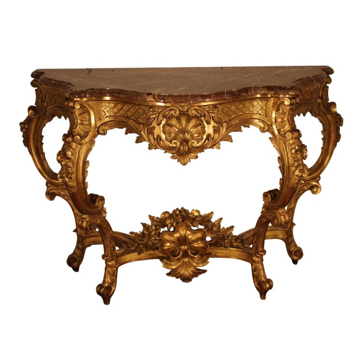 Console régence  bois doré